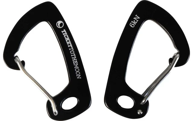 Ticket To The Moon 6kN Mosquetón De Aluminio Para Equipo Y Hamaca Ligera 2 Pcs 2 Ticket To The Moon 6kN Mosquetón De Aluminio Para Equipo Y Hamaca Ligera 2 Pcs - Imagen 2