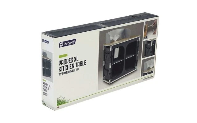 Mesa De Cocina Padres XL De Outwell Con Tablero De Bambú 3 Mesa De Cocina Padres XL De Outwell Con Tablero De Bambú - Imagen 3